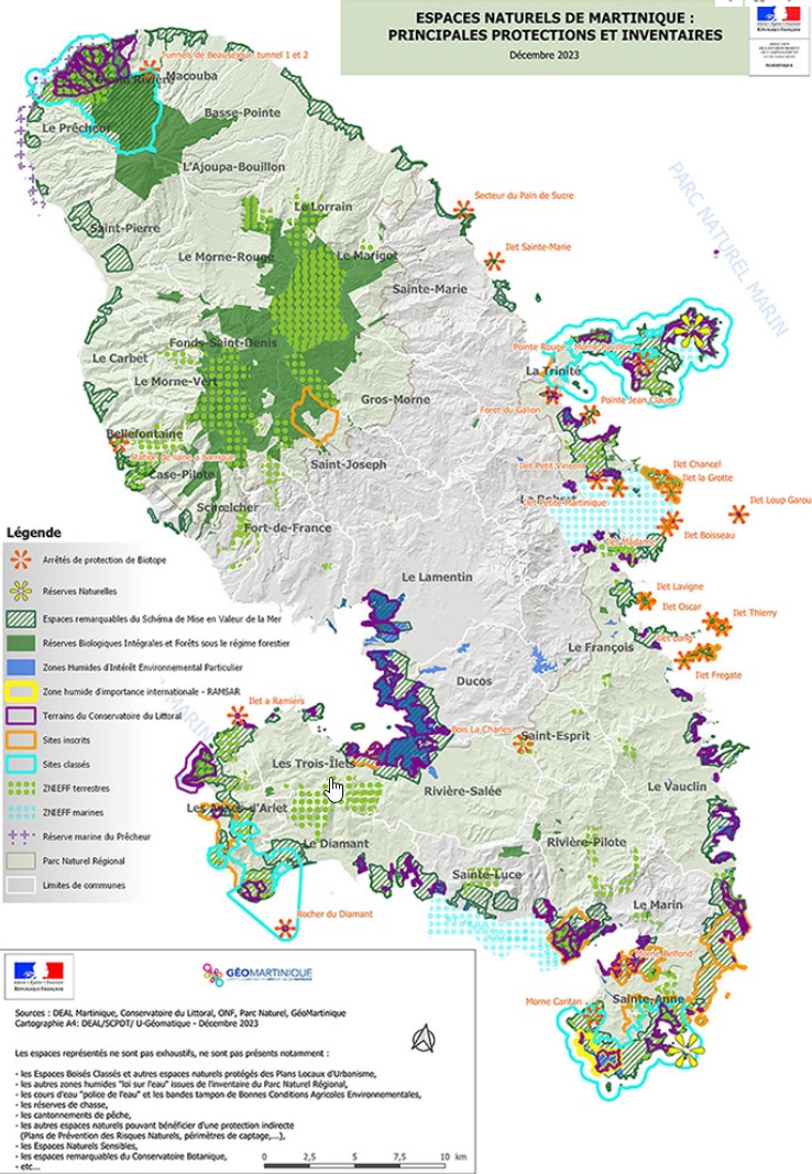 Vignette de la carte des espaces protégés et inventaires
