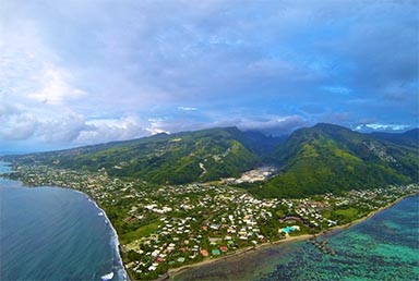 Vue aérienne de Puna’Auia – Ile de TAHITI (DEAL972)
