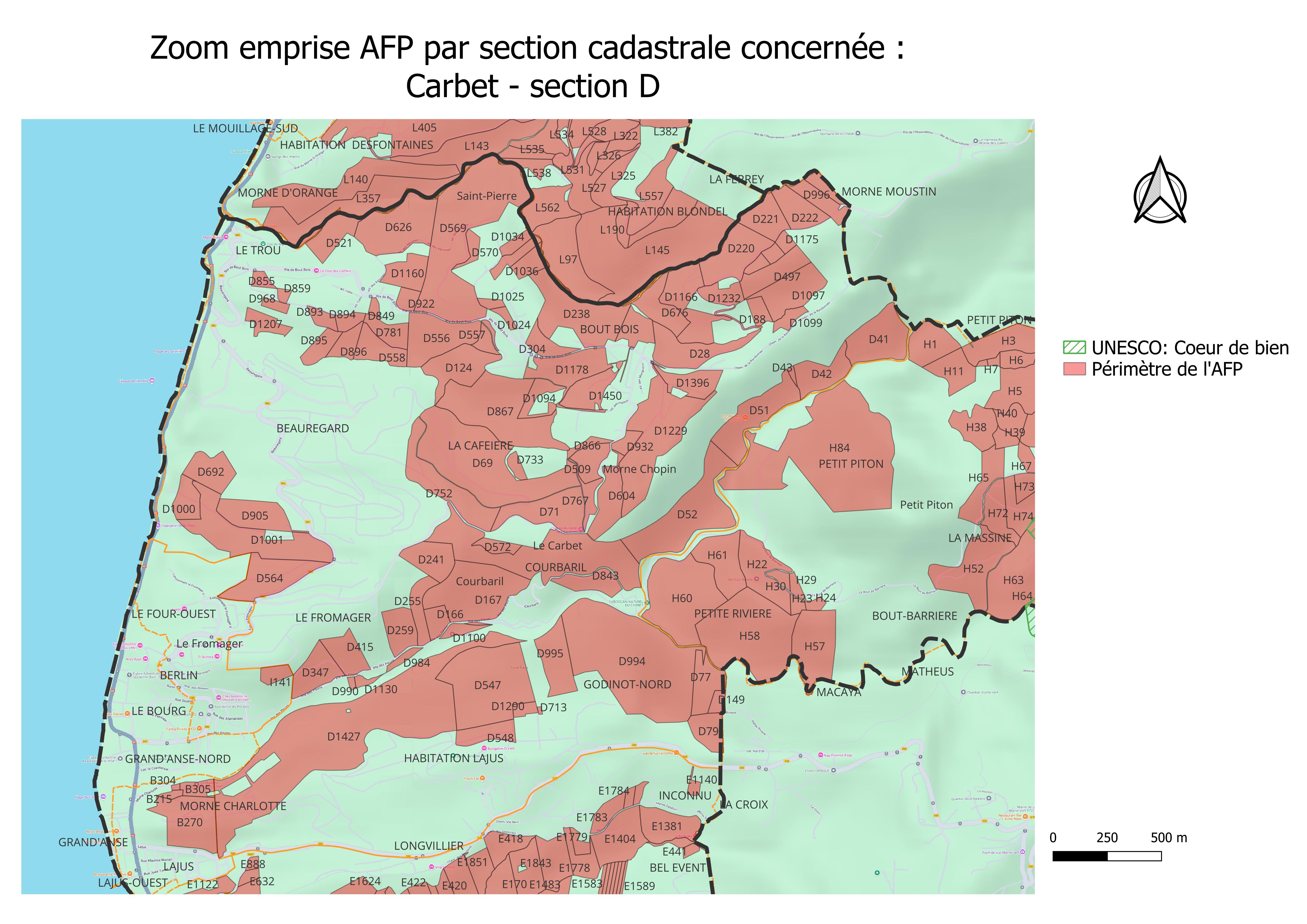 Zoom emprise AFP Carbet section D